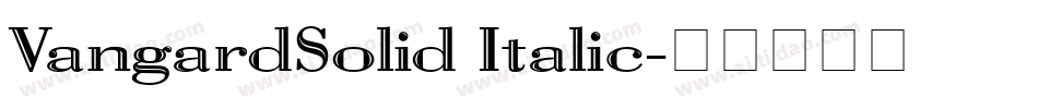 VangardSolid Italic字体转换